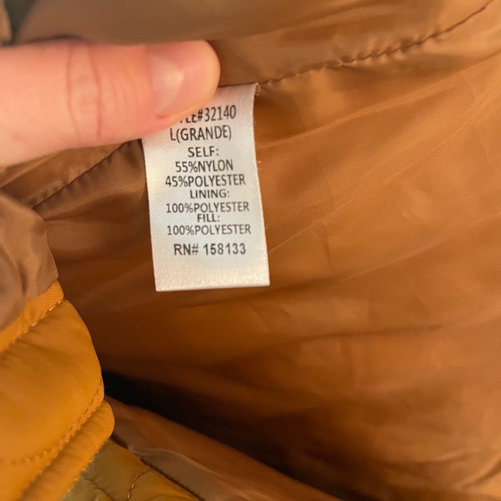 Staccato Camel Colored Collared Button Closure Quilted Shacket - Picture 9 of 9